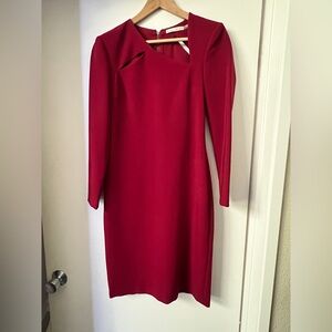 Alice + Olivia Elegant Red Long Sleeve Dress